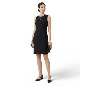 NWT Karen Scott Classic Black Sleeveless Knee Length Sheath Dress Womens Size 10